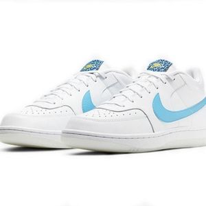 Nike Sky Force 3/4 Shoes White Blue Fury Yellow CT8448-101 Men's 9 New